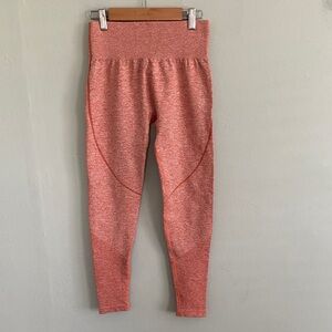 ACTV Women’s Orange Sculpting Athletic Leggings Size Medium